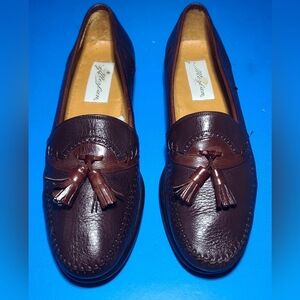 Mezlan Domingo Men's 2-Tone Brown Leather Braid Tassel Loafer Shoes Size 9 M  US